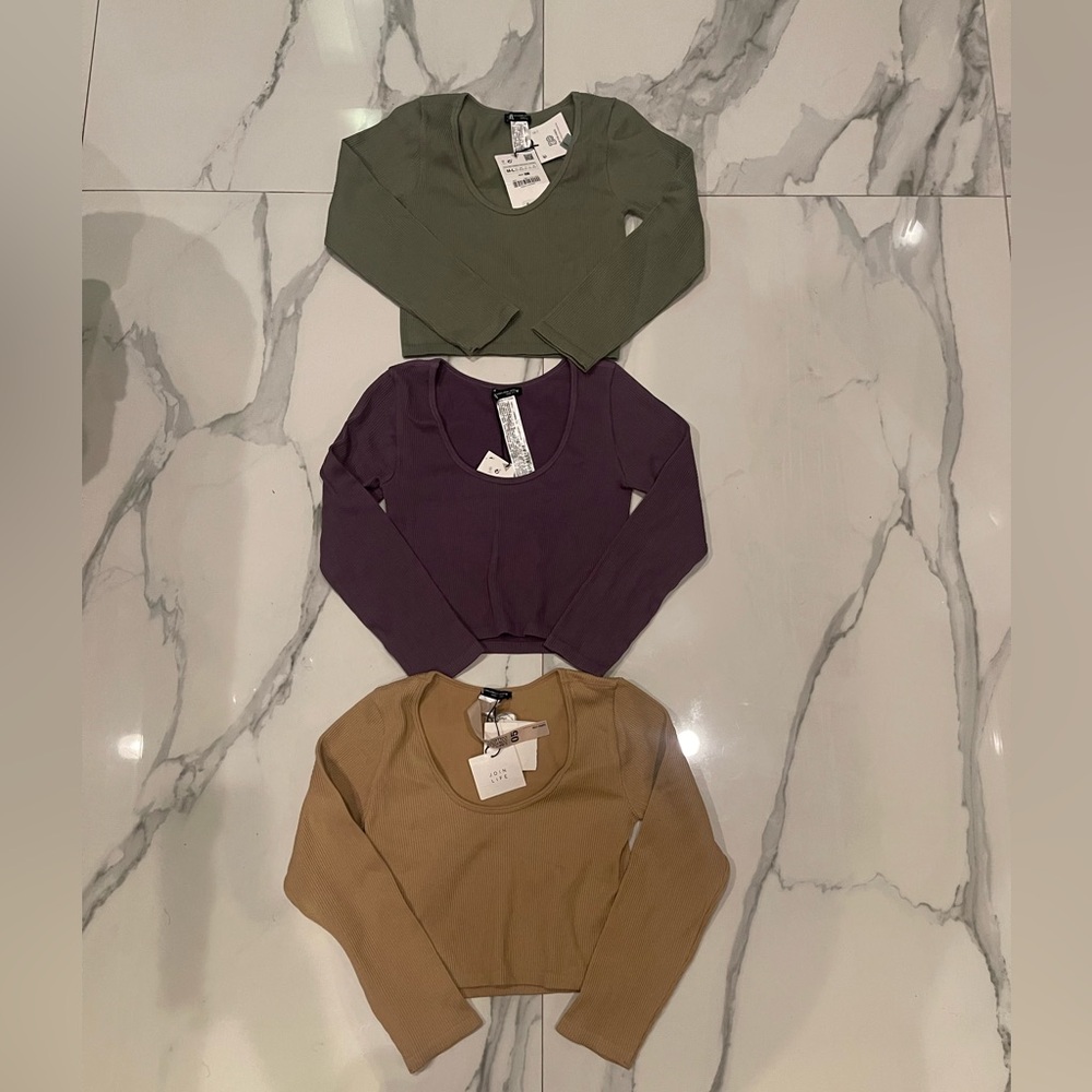 ZARA Lot of Ribbed Crop Top M/L